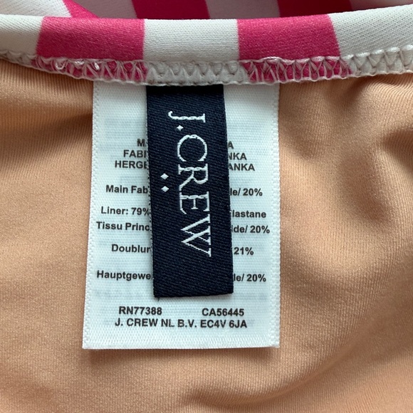 J. Crew Striped Tie-Shoulder One-Piece Swimsuit Large - Picture 6 of 9